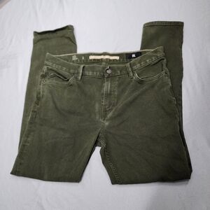 Banana Republic Slim Fit Jeans Olive Green Mens 33x30 Clean Boy Old Money Preppy